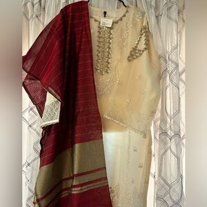 3 piece stitched fancy kurta suit
